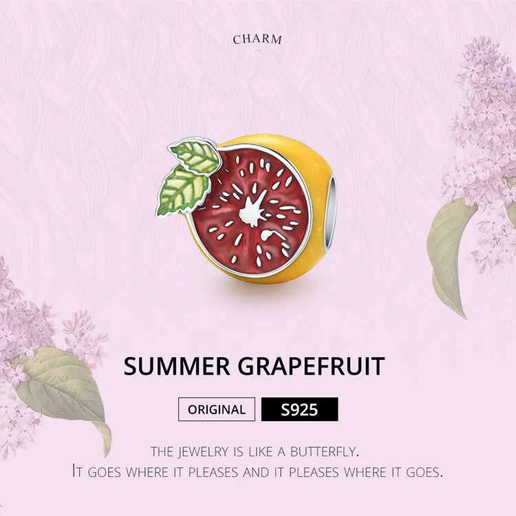 925 Sterling Silver Summer Fruit Charm - Compatible with Pandora Bracelets