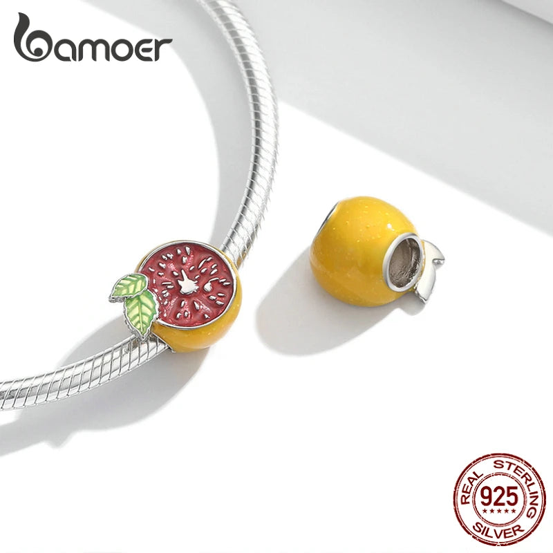 925 Sterling Silver Summer Fruit Charm - Compatible with Pandora Bracelets