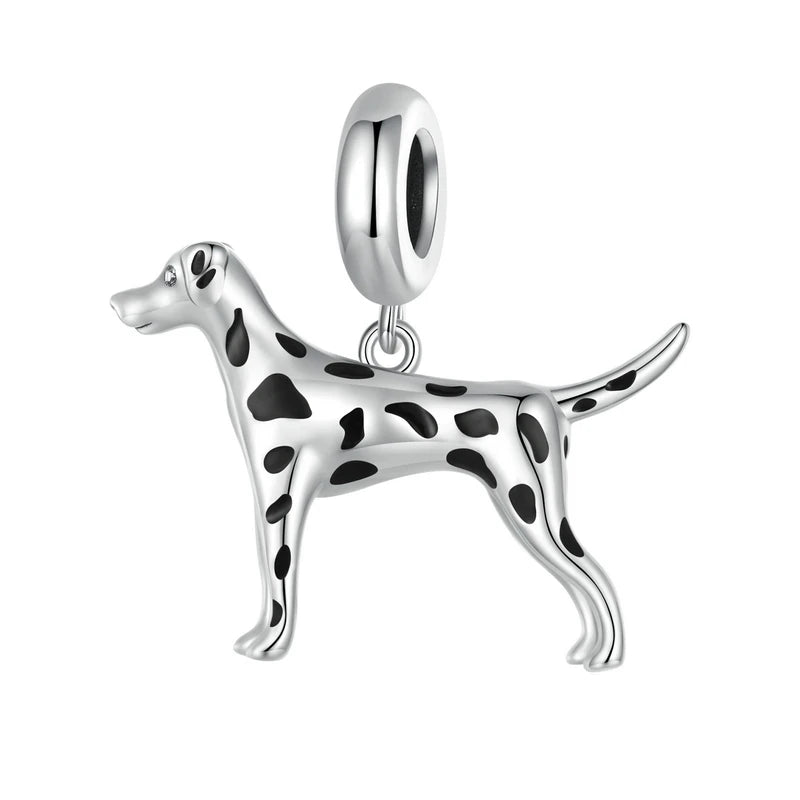 Genuine 925 Sterling Silver Dog Charm Bead - Compatible with Pandora & European Bracelets