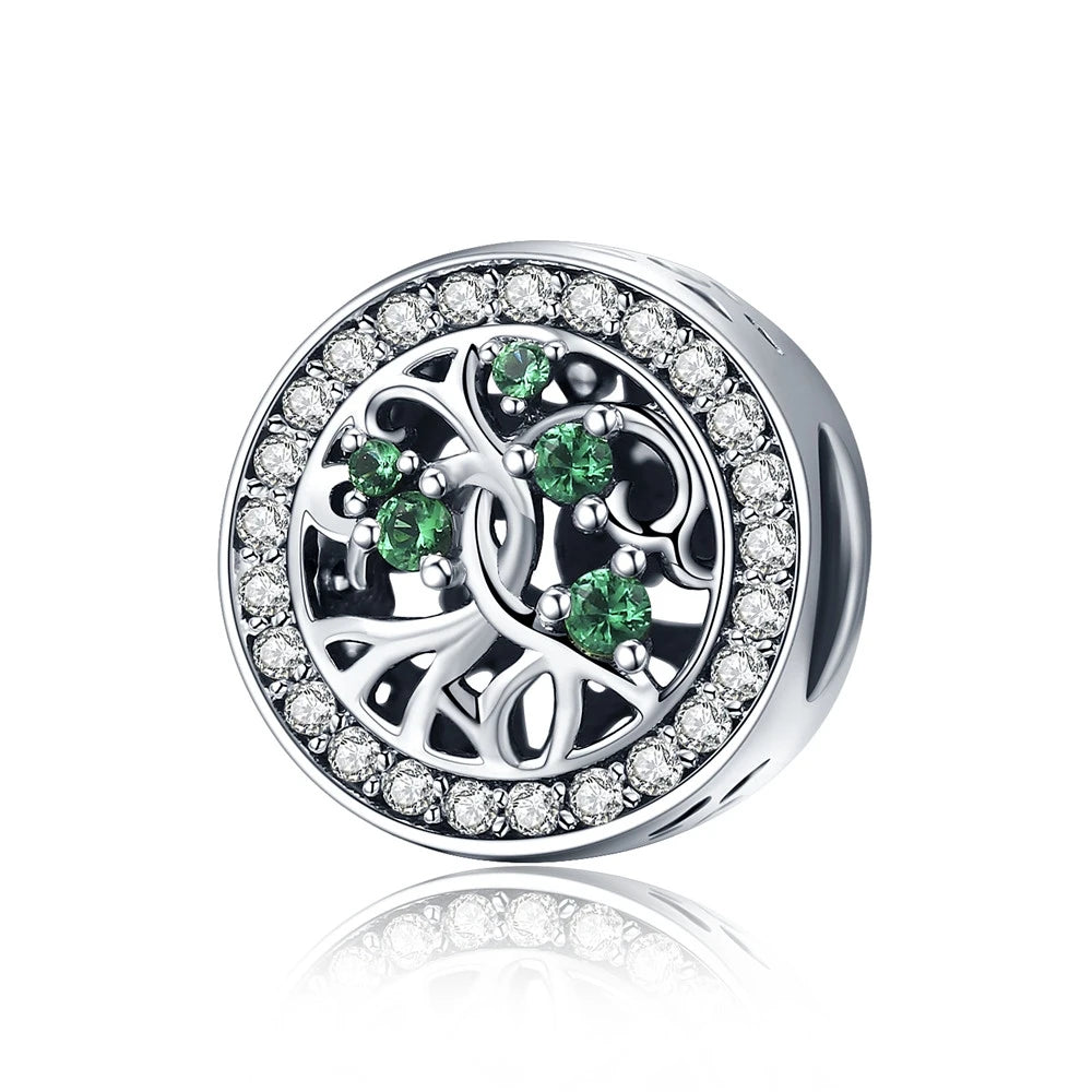 925 Sterling Silver Four-Leaf Clover Charm - Compatible with Pandora Bracelets