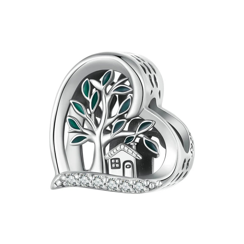 925 Sterling Silver Four-Leaf Clover Charm - Compatible with Pandora Bracelets