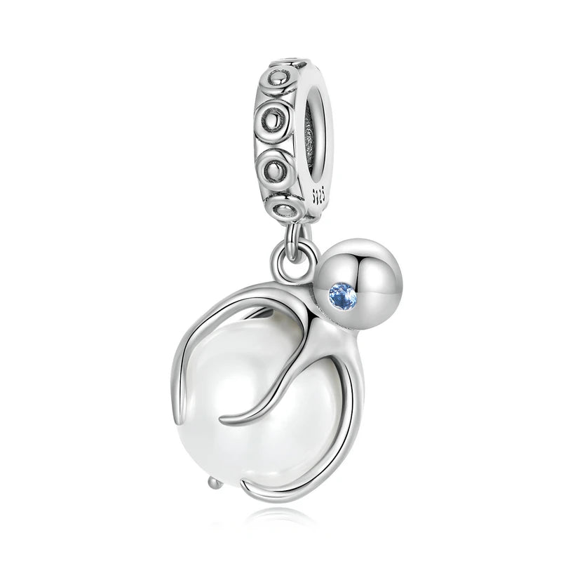 Genuine 925 Sterling Silver Dog Charm Bead - Compatible with Pandora & European Bracelets