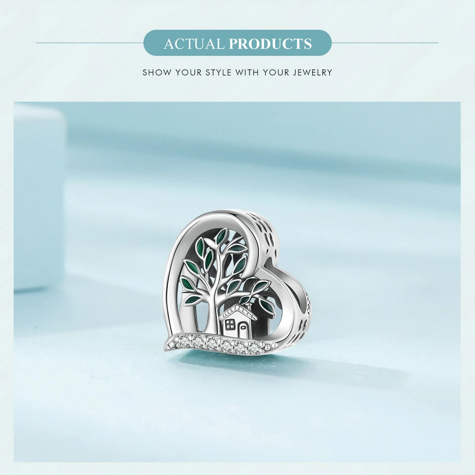 925 Sterling Silver Four-Leaf Clover Charm - Compatible with Pandora Bracelets