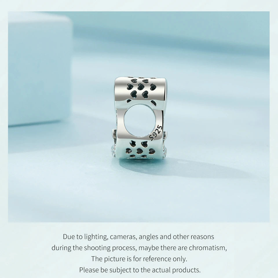 925 Sterling Silver Four-Leaf Clover Charm - Compatible with Pandora Bracelets